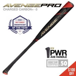 Axe Bat 2022 Avenge Pro Composite (-3) BBCOR Baseball   POWER AXE HANDLE