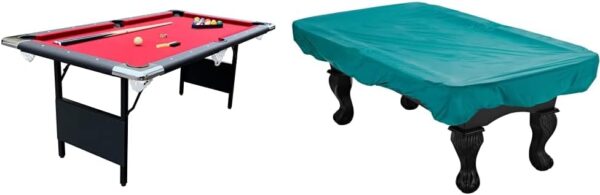 Fairmont 6 Ft Portable Pool Table, Adults Folding Billiards Tables for Game Room with Easy Foldable Storage, Includes Full Set of Billiard Balls, Cues, Chalk & Brush - Image 4