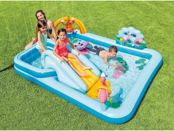 Inflatable Jungle Adventure Play Center – 96′′ x 78′′ x 28′′ – Kiddie Pool for Ages 2 and Up - Image 2