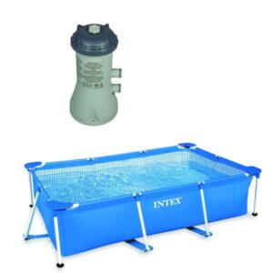 Frame Above Ground Baby Splash Swimming Pool Bundled w/  Filter Pump