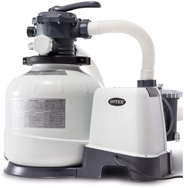 16 Inch 3,000 GPH Above Ground Pool Sand Filter Pump with Automatic Timer, GFCI, and 6 Function Control, Gray - Image 11