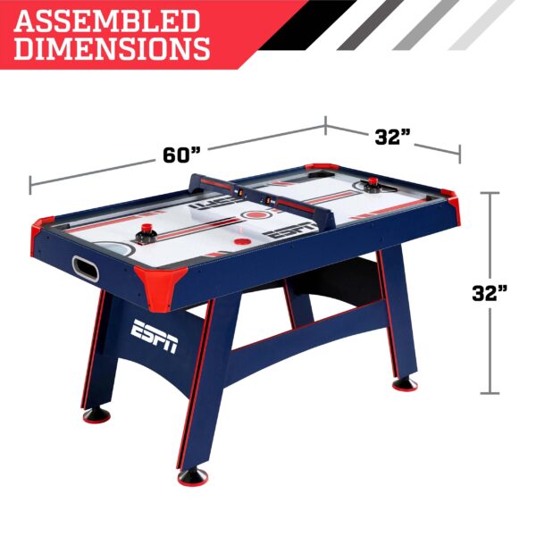 ESPN Air Powered Hockey Table with Overhead Electronic Scorer, 60  x 32  x 32 - Image 16