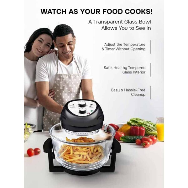 Big Boss 16 Qt. Black Oil-less Air Fryer with Built-In Timer - Image 10