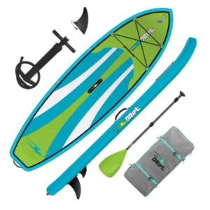 Drift Kid s super stable Inflatable Stand Up Paddle Board, 8 x33  SUP with Adjustable Aluminum Paddle   Backpack Travel Bag