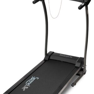 SereneLife Folding Treadmill – Foldable Home Fitness Equipment with LCD for Walking & Running – Cardio Exercise Machine – Preset and Adjustable Programs – Bluetooth Connectivity