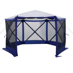 6 Hub Outdoor Camping 11 x10  Screen House, One Room, Blue
