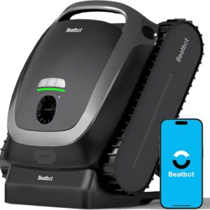 Cordless Robotic Pool Vacuum Cleaner - Intelligent Path Opimization, Cleans Floor, Walls, and Waterline - Suitable for Above & In-Ground Pools up to 2,260 sq.ft, Light Gray