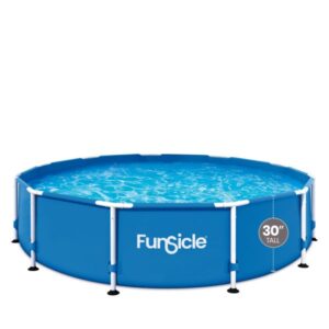 Funsicle 12ft x 30in Round Activity Above Ground Pool with SkimmerPlus Filter Pump, Age 6   up