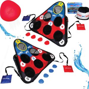 Fun Pool Game for Adults and Family | Stonne Skipping Meets Swimming Pool Cornhole Game Floating | Fun For All Ages, Easy Setup, Well Made | Portable Water and Lake Toy |