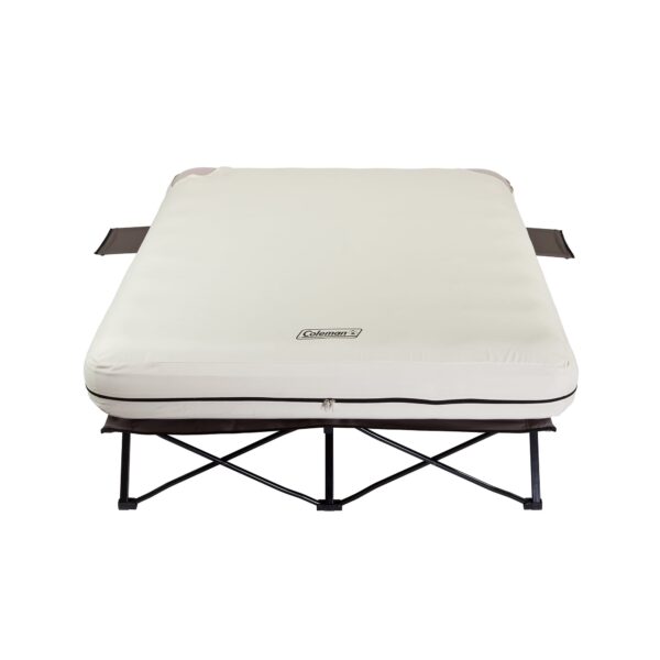 Cot and Thick Queen Air Mattress Combo Side Tables, Pump Included - Image 12