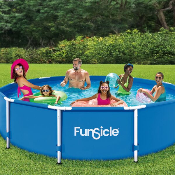 Funsicle 12ft x 30in Round Activity Above Ground Pool with SkimmerPlus Filter Pump, Age 6   up - Image 14