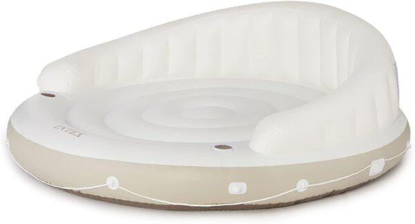 58292EP Canopy Island Inflatable Pool Float: Comfortable Lounge Surface – Built-in Cup Holders – Detachable Sunshade – 440lb Max Weight Capacity – 78.5" x 59" - Image 6