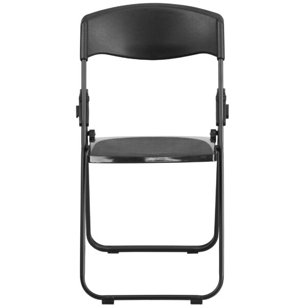 Flash Furniture 6 Pack HERCULES Series 500 lb. Capacity Heavy Duty Black Plastic Folding Chair with Built-in Ganging Brackets - Image 26
