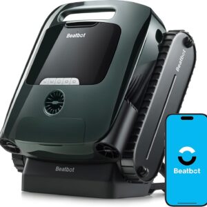 Cordless Pool Vacuum Robot, Unmatched 5-in-1 Cleaning, Surface Parking, Skims Water Surface with APP Control, Water Clarification, for Pools up to 3,875 Sq.ft �� Emerald Green