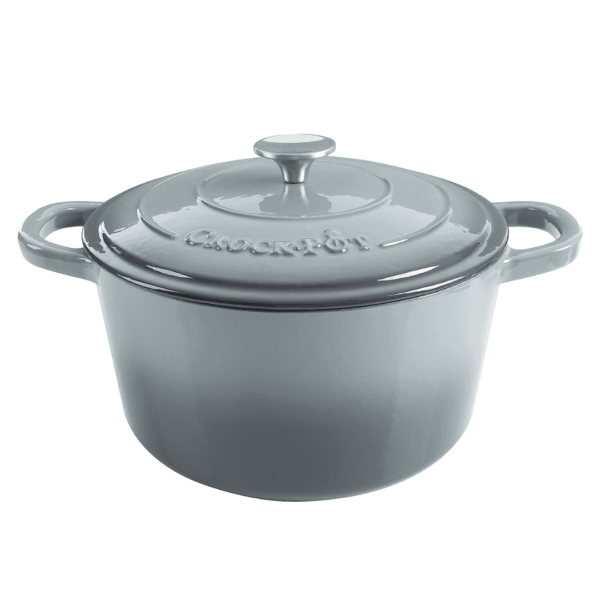 Crock-Pot Artisan Round Enameled Cast Iron Dutch Oven, 7-Quart, Slate Gray - Image 9