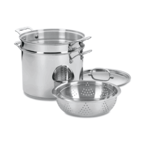 4-Piece Cookware Set, 12 Quarts, Chef s Classic Stainless Steel Pasta/Steamer, 77-412P1