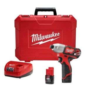 2462-22 M12 12V Lithium-Ion Cordless 1/4 in. Impact Driver Kit W/(2) 1.5Ah Batteries, Charger   Case