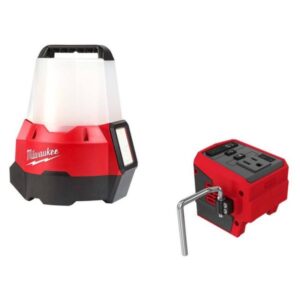 2144-20-2846-20 M18 18-Volt 2200 Lumens Cordless Radius LED Compact Site Light with Flood Mode and M18 Compact Inverter