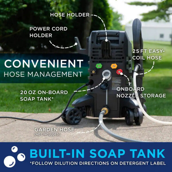 ePX3050 ePX 2050 PSI 1.76 GPM Electric Pressure Washer with Anti-Tipping Technology - Image 14