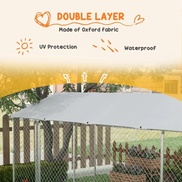 PawHut 19.7′ x 7.5′ x 7.5′ Outdoor Dog Kennel W/ Waterproof Roof - Image 5