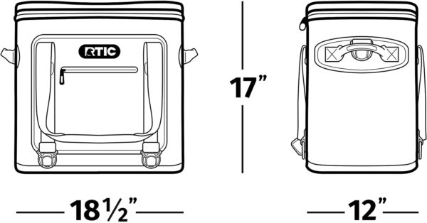 RTIC Soft Cooler 40 Insulated Bag, Portable Ice Chest Cooler, 40 Can - Image 6