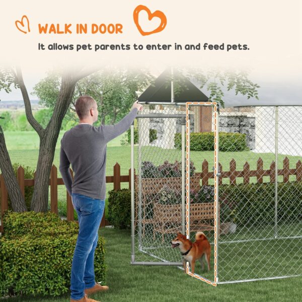 PawHut 19.7′ x 7.5′ x 7.5′ Outdoor Dog Kennel W/ Waterproof Roof - Image 8