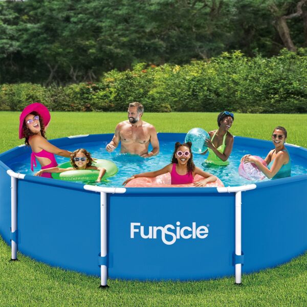 Funsicle 12ft x 30in Round Activity Above Ground Pool with SkimmerPlus Filter Pump, Age 6   up - Image 14