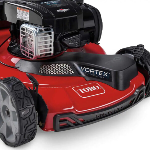 Toro 21442 22 in. Recycler Briggs & Stratton High Wheel FWD Gas Walk Behind Self Propelled Lawn Mower with Super Bagger - Image 4